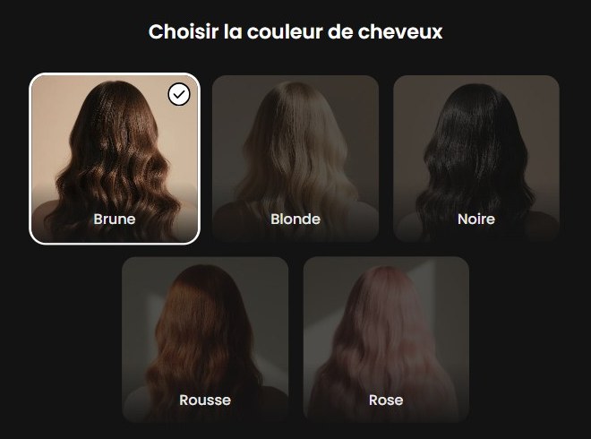 Choix de la couleur de cheveux