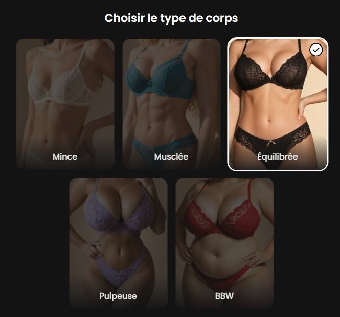Choix du type de corps