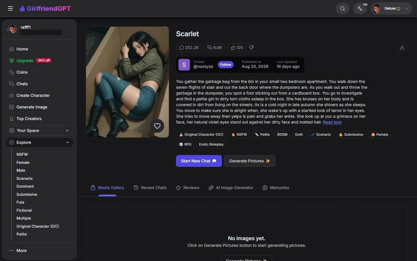 La fiche de Scarlet : un scénario complet, pas juste un personnage